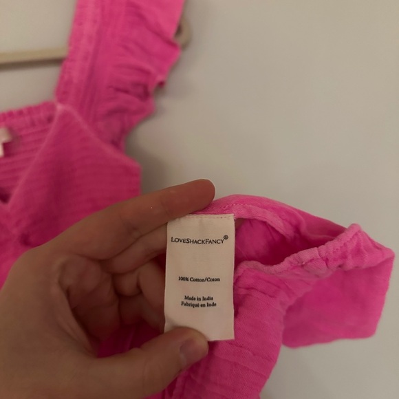 LoveShackFancy Athalia Mini Dress - Flirty Fuchsia - Size XS - Picture 14 of 16